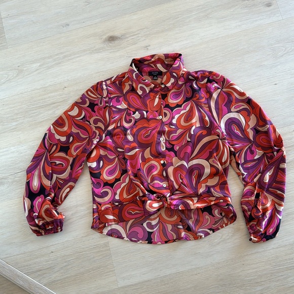 Beautiful silk blouse. Cheerful and retro - Picture 2 of 4